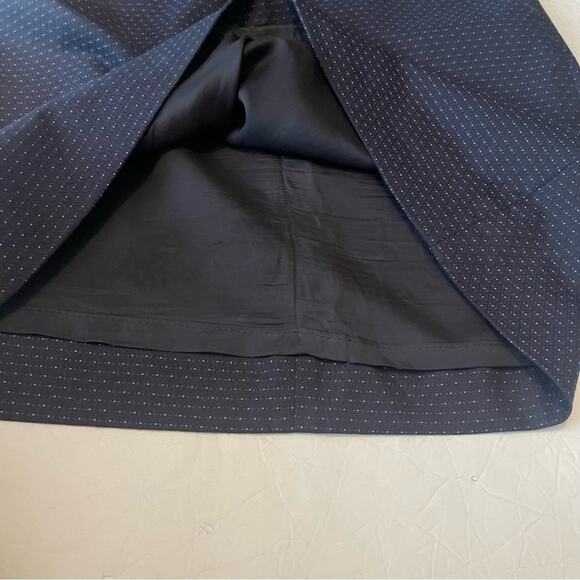 Brooks Brothers Navy Blue Polka Dot Cotton Academia Prep Skirt NWOT Size 2 - Picture 7 of 11
